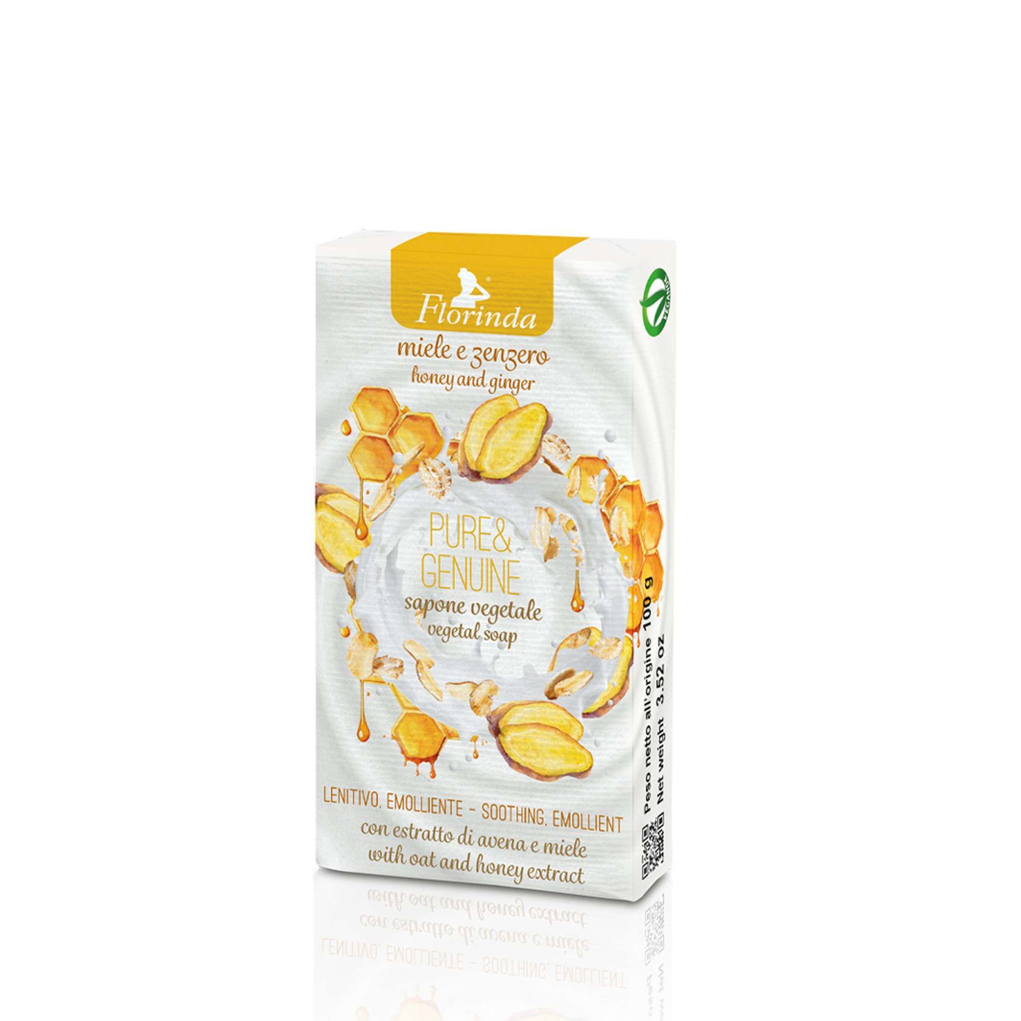 Изображение товара Твердое туалетное мыло Мед и Имбирь 100г Флоринда для ухода за кожей