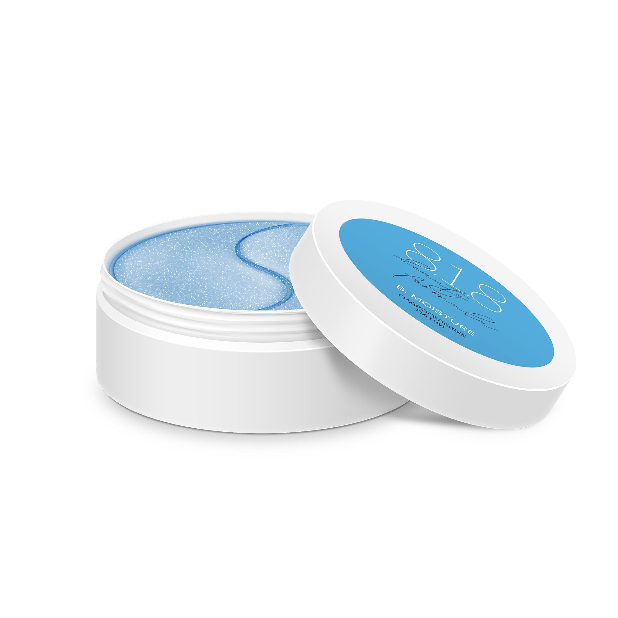 Изображение товара Патчи гидрогелевые c комплексом фосфолипидов и церамидов Moisture Estiqe 8.1.8 Beauty formula банка 60шт