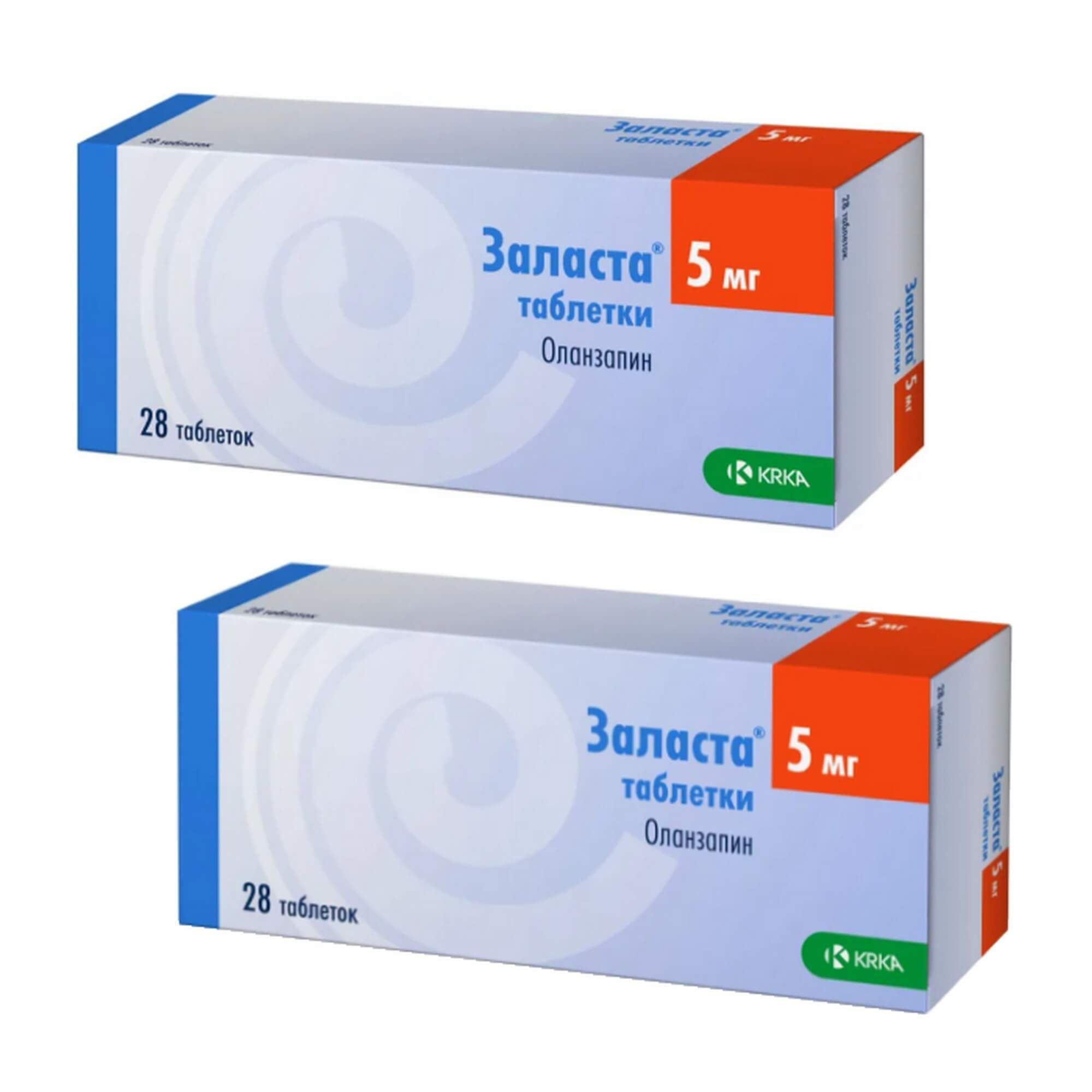 Изображение товара 2Х Заласта таблетки 5мг 28шт для лечения шизофрении и психозов