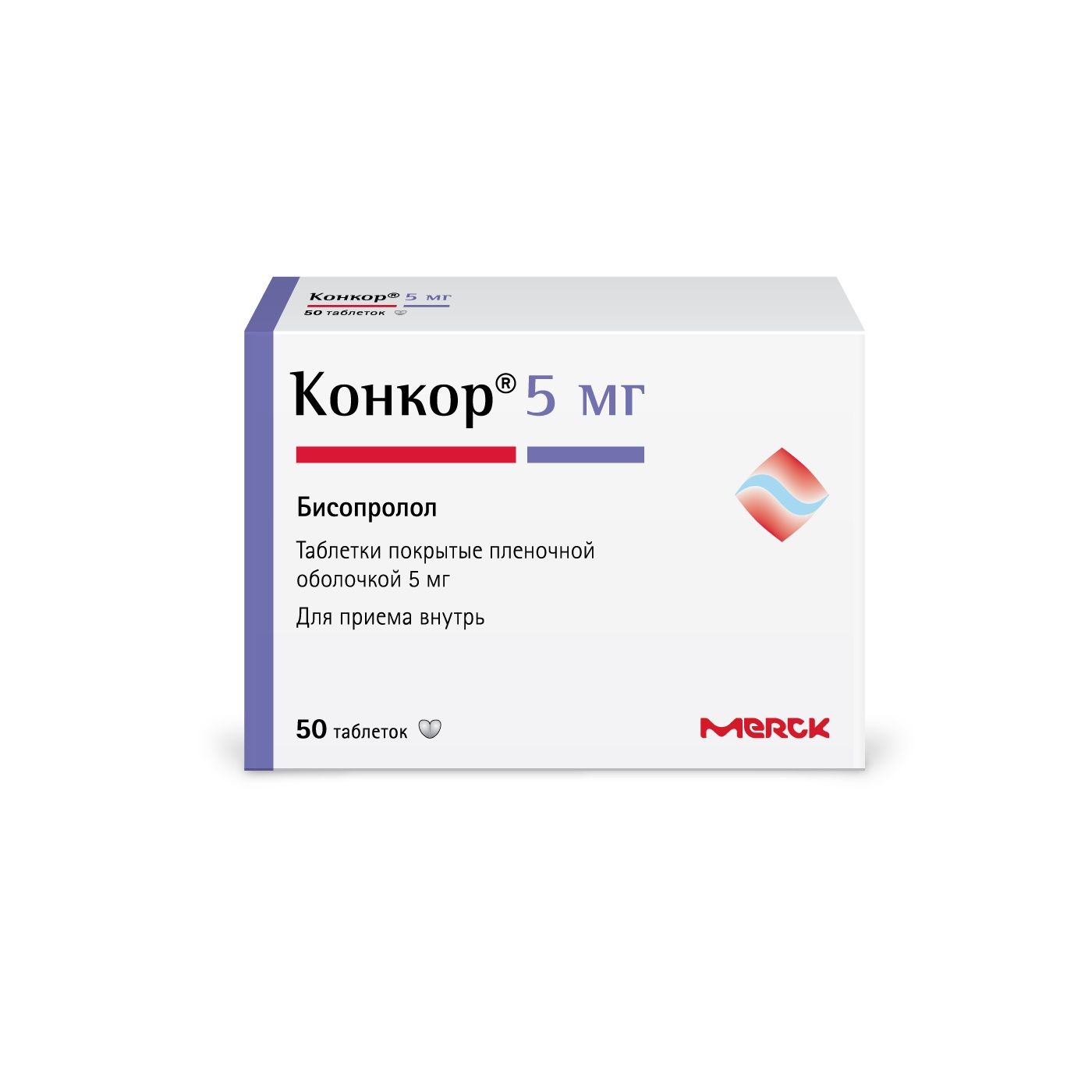 Изображение товара Конкор таблетки п/о плен. 5мг 50шт