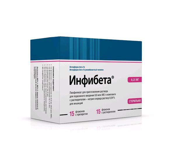 Изображение товара Инфибета лиофилизат для приг. раствора для п/к введ. фл. 9,6млн.МЕ 15шт