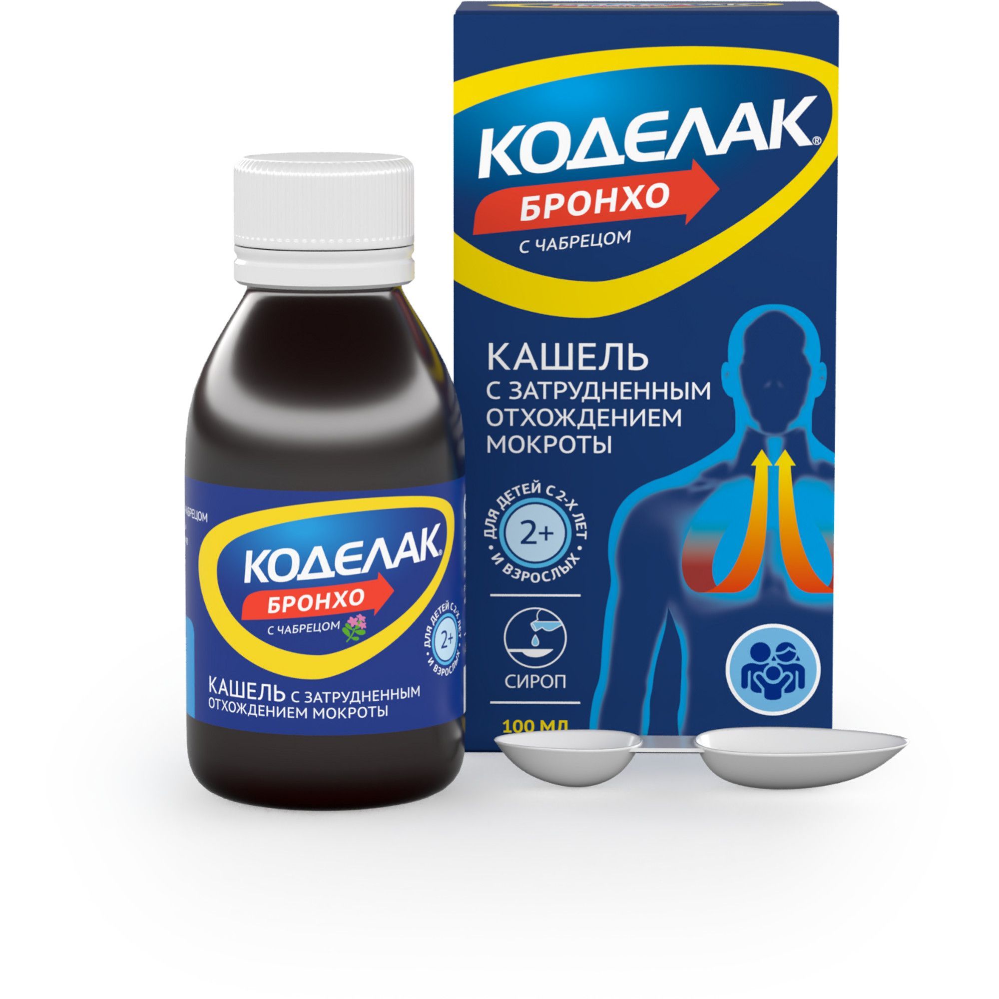 Изображение товара Коделак Бронхо с чабрецом с мерной ложкой сироп 100мл