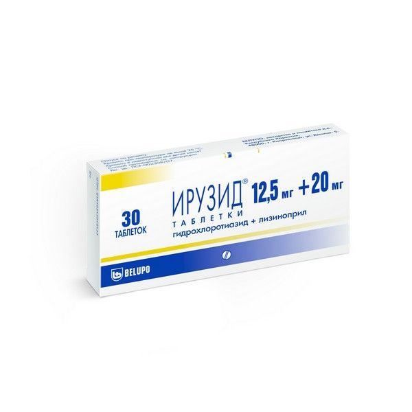 Изображение товара Ирузид таблетки 12,5мг+20мг 30шт