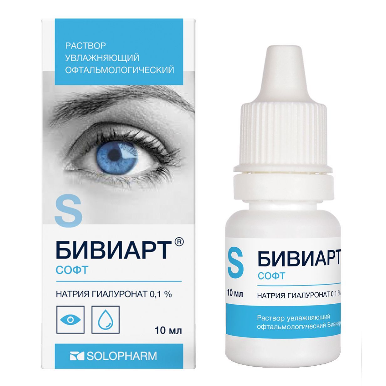 Изображение товара Офтальмологический увлажняющий раствор Бивиарт Софт 10 мл для сухого глаза