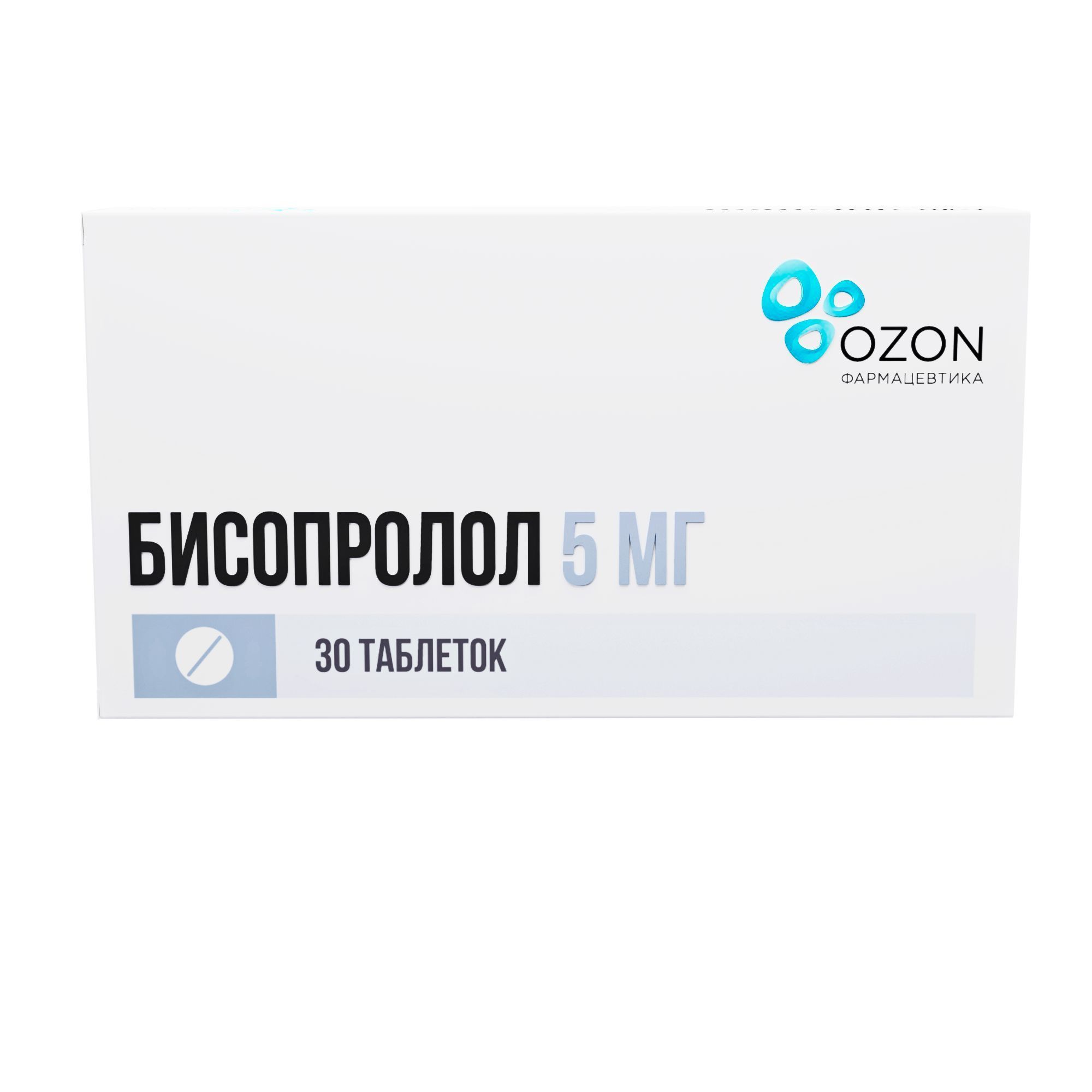 Изображение товара Бисопролол таблетки п/о плен. 5мг 30шт