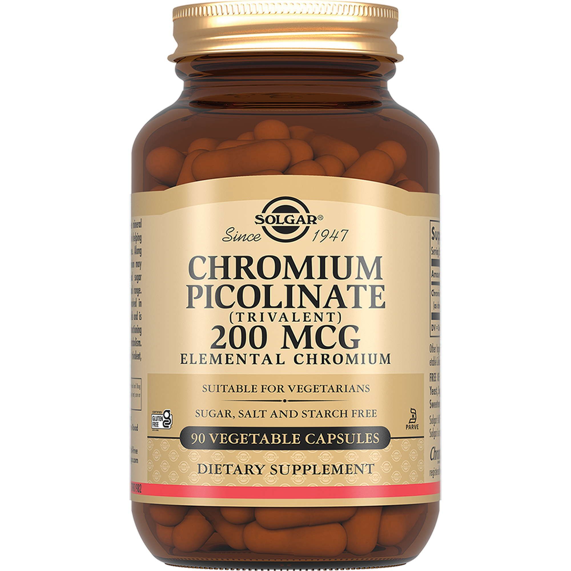 Изображение товара Хрома пиколинат Solgar 200 мкг 90 капсул для контроля сахара и веса
