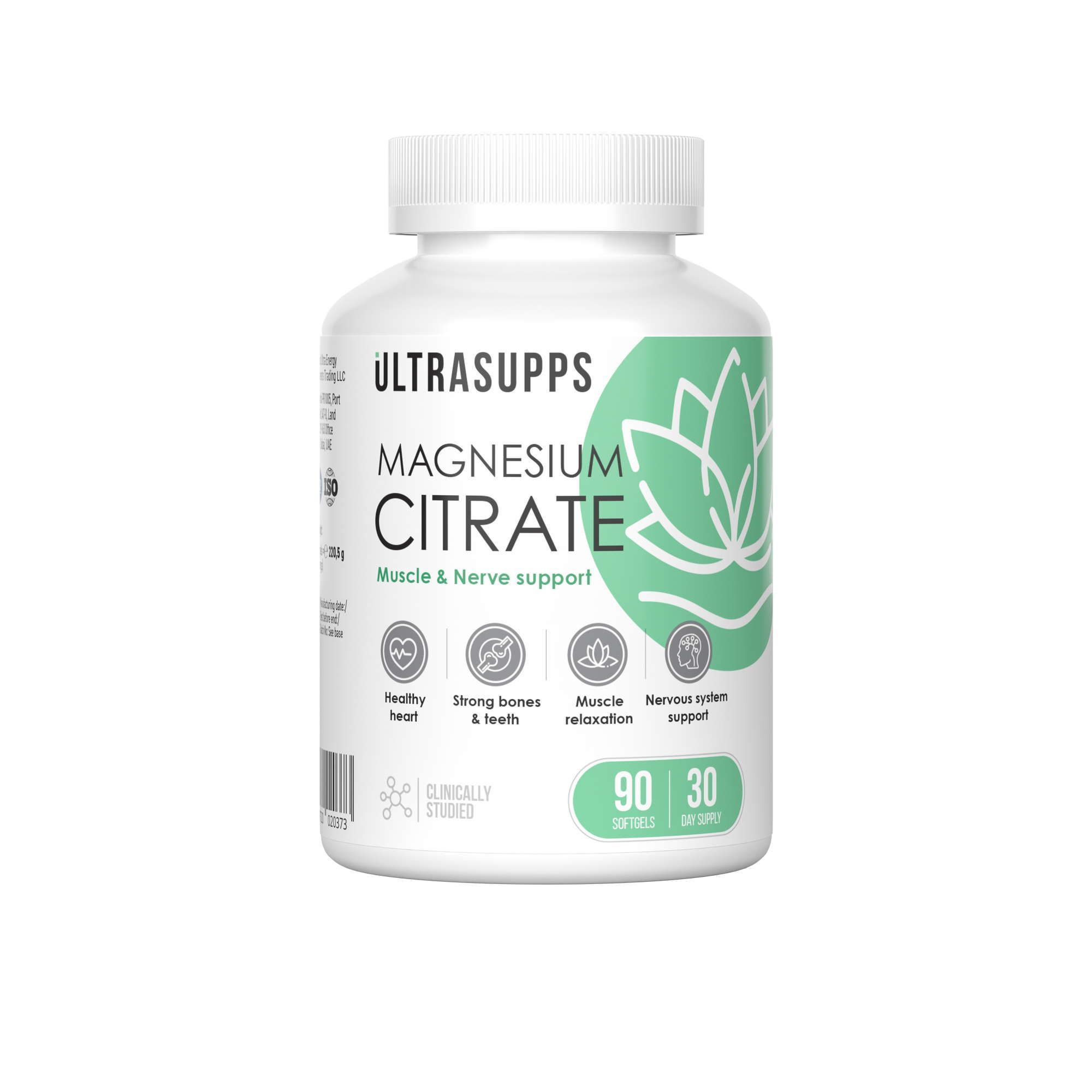 Изображение товара Магний цитрат UltraSupps/Ультрасаппс капсулы мягкие 2450мг 90шт