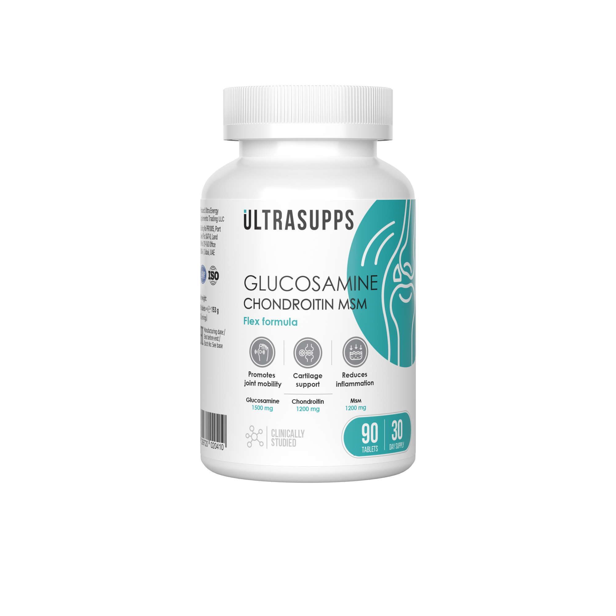 Изображение товара Глюкозамин+Хондроитин+МСМ Flex Formula UltraSupps/Ультрасаппс таблетки 1700мг 90шт