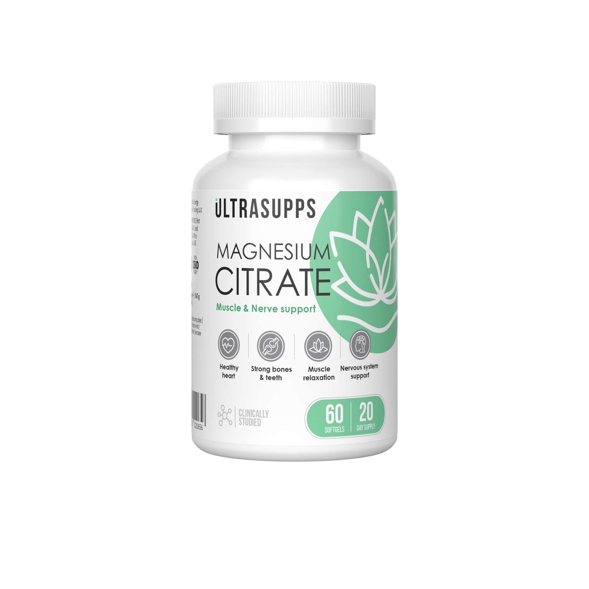 Изображение товара Магний цитрат UltraSupps/Ультрасаппс капсулы мягкие 2450мг 60шт