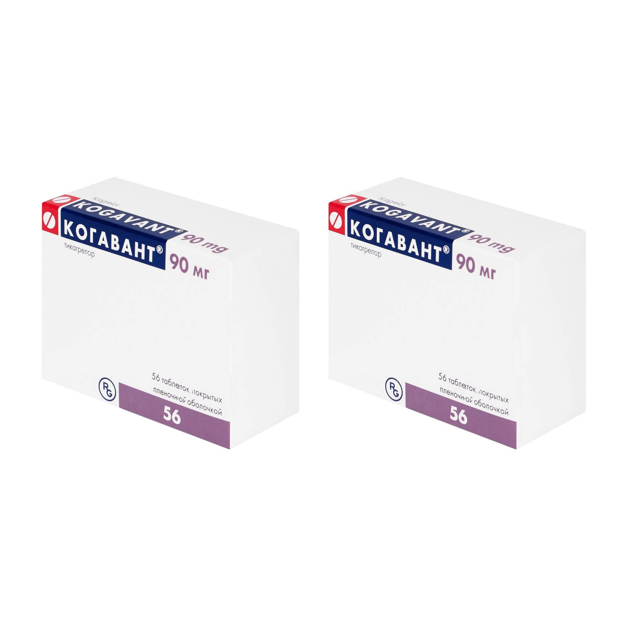 Изображение товара Когавант таблетки 90 мг 56 шт по рецепту Gedeon Richter