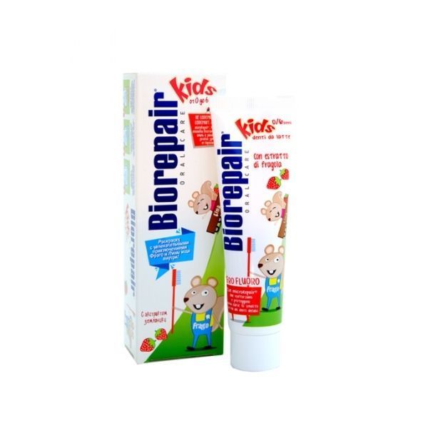 Изображение товара Детская зубная паста c экстрактом земляники Kids Biorepair 50мл для детей 0-6 лет