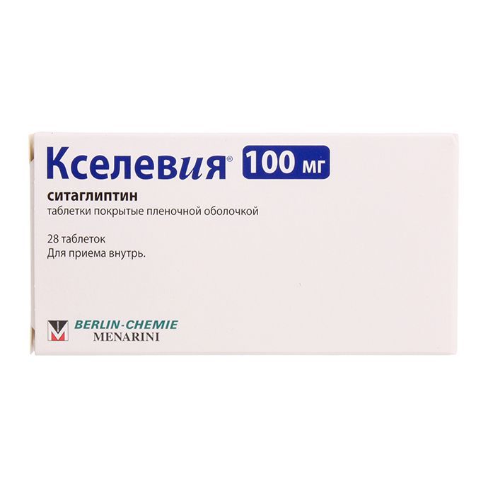 Изображение товара Кселевия таблетки п/о пленочные 100мг 28шт для гликемического контроля