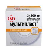 Лейкопластырь на основе ткани Мультипласт 3х500см Лейкопластырь на основе ткани Мультипласт 3х500см