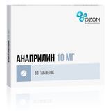 Анаприлин таблетки 10мг 50шт Анаприлин таблетки 10мг 50шт