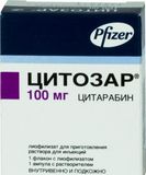 Цитозар лиофилизат для приг. раствора для инъекций 100мг Цитозар лиофилизат для приг. раствора для инъекций 100мг