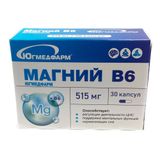 Магний В6 Югмедфарм капсулы 515мг 30шт Магний В6 Югмедфарм капсулы 515мг 30шт