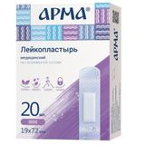 Лейкопластырь медицинский полимерный прозрачный Арма 19х72мм 20шт Лейкопластырь медицинский полимерный прозрачный Арма 19х72мм 20шт