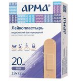 Лейкопластырь бактерицидный полимерный телесный Арма 19х72мм 20шт Лейкопластырь бактерицидный полимерный телесный Арма 19х72мм 20шт