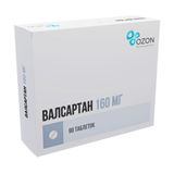 Валсартан таблетки п/о плен. 160мг 90шт Валсартан таблетки п/о плен. 160мг 90шт