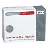 Транексамовая кислота таблетки п/о плен. 500мг 30шт Транексамовая кислота таблетки п/о плен. 500мг 30шт