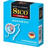Презервативы классический с бензокаиновой смазкой Марафон Sico/Сико 3шт Презервативы классический с бензокаиновой смазкой Марафон Sico/Сико 3шт