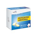 Фурацилин Авексима таблетки шипучие для приг. раствора для местного и наружного применения 20мг 20шт