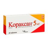 Кораксан таблетки п/о плён. 5мг 28шт Кораксан таблетки п/о плён. 5мг 28шт