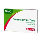 Телмисартан-Тева таблетки 80мг 30шт Телмисартан-Тева таблетки 80мг 30шт