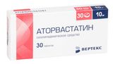 Аторвастатин-Вертекс таблетки п/о плен. 10мг 30шт Аторвастатин-Вертекс таблетки п/о плен. 10мг 30шт