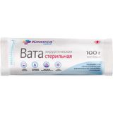 Вата хирургическая стерильная Клинса 100г Вата хирургическая стерильная Клинса 100г