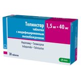 Телинстар таблетки с модифицированным высвобождением 1,5мг+40мг 30шт