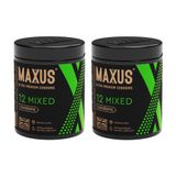 2Х Презервативы гладкие и текстурированные Mixed Maxus/Максус 12шт