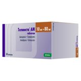 Телмиста АМ таблетки 10мг+80мг 84шт Телмиста АМ таблетки 10мг+80мг 84шт
