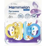 Пустышка силиконовая Mammelan/Маммелан 6-18 месяцев 2шт