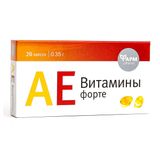 Витамины АЕ Форте капсулы 350мг 20шт Витамины АЕ Форте капсулы 350мг 20шт