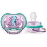 Соска-пустышка силиконовая ортодонтическая с футляром 6-18 мес. Ultra Air Philips Avent (SCF086/06) Соска-пустышка силиконовая ортодонтическая с футляром 6-18 мес. Ultra Air Philips Avent (SCF086/06)