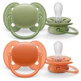 Cоска-пустышка силиконовая ортодонтическая с футляром 18+ мес. Ultra Soft Philips Avent 2шт (SCF093/01)