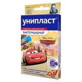 Лейкопластырь бактерицидный детский тачки Унипласт 20шт Лейкопластырь бактерицидный детский тачки Унипласт 20шт