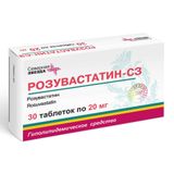 Розувастатин-СЗ таблетки, покрытые пленочной оболочкой 20мг 30шт Розувастатин-СЗ таблетки, покрытые пленочной оболочкой 20мг 30шт