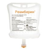 Реамберин раствор для инфузий 1,5% 250мл 5шт