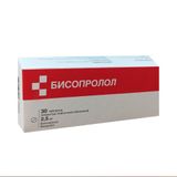 Бисопролол таблетки п/о плен. 2,5мг 30шт Бисопролол таблетки п/о плен. 2,5мг 30шт