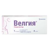 Велгия раствор для п/к введ. шприц-ручка 1мг/доза 3мл+Игла 5шт Велгия раствор для п/к введ. шприц-ручка 1мг/доза 3мл+Игла 5шт