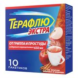 ТераФлю Экстра яблоко-корица порошок для приг. раствора для приема вн. саше 10шт ТераФлю Экстра яблоко-корица порошок для приг. раствора для приема вн. саше 10шт