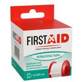 Лейкопластырь фиксирующий на нетканой основе First Aid/Ферстэйд 5х500см Лейкопластырь фиксирующий на нетканой основе First Aid/Ферстэйд 5х500см