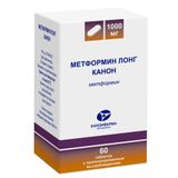Метформин Лонг Канон таблетки с пролонг. высвобождением банка 1000мг 60шт Метформин Лонг Канон таблетки с пролонг. высвобождением банка 1000мг 60шт