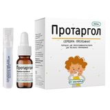 Протаргол порошок для приг. раствора для местного применения 200мг+Вода для инъекций 10мл
