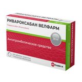 Ривароксабан Велфарм таблетки п/о плен. 20мг 28шт Ривароксабан Велфарм таблетки п/о плен. 20мг 28шт