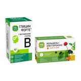 1X Глицин Форте с витаминами группы В Будь Здоров! таблетки 600мг 60шт + 1X Женьшень+Элеутерококк+Зеленый чай комплекс экстрактов Будь Здоров! капсулы 400мг 30шт 1X Глицин Форте с витаминами группы В Будь Здоров! таблетки 600мг 60шт + 1X Женьшень+Элеутерококк+Зеленый чай комплекс экстрактов Будь Здоров! капсулы 400мг 30шт