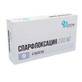 Спарфлоксацин таблетки п/о плен. 200мг 6шт