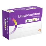 Вилдаглиптин таблетки 50мг 28шт Вилдаглиптин таблетки 50мг 28шт